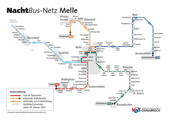 NachtBus-Netz Melle 2020