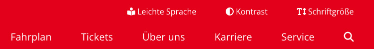 Bildschirmfoto der VOS-Webseitennavigation